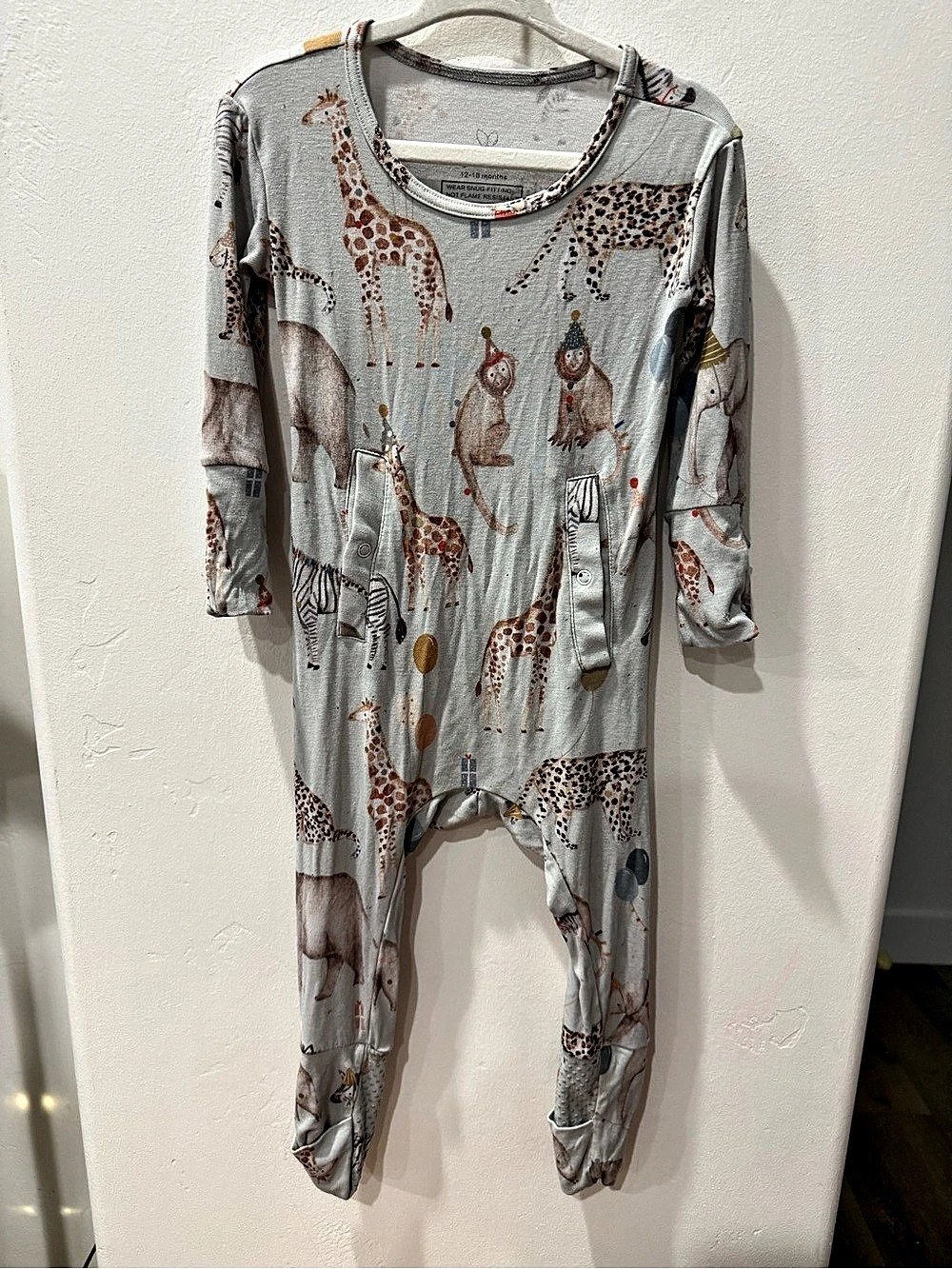 Seed Baby Animal Print Footie Size 12-18M